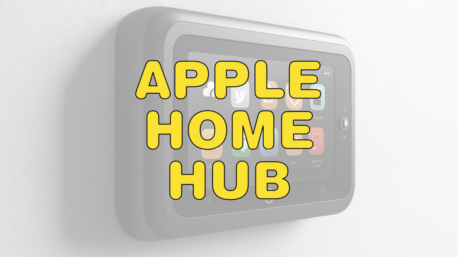 AI-generated image of wall-mounted screen for home automation with the words 